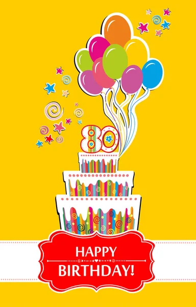 Feliz Cumpleaños Vector Ilustración Fondo — Vector de stock