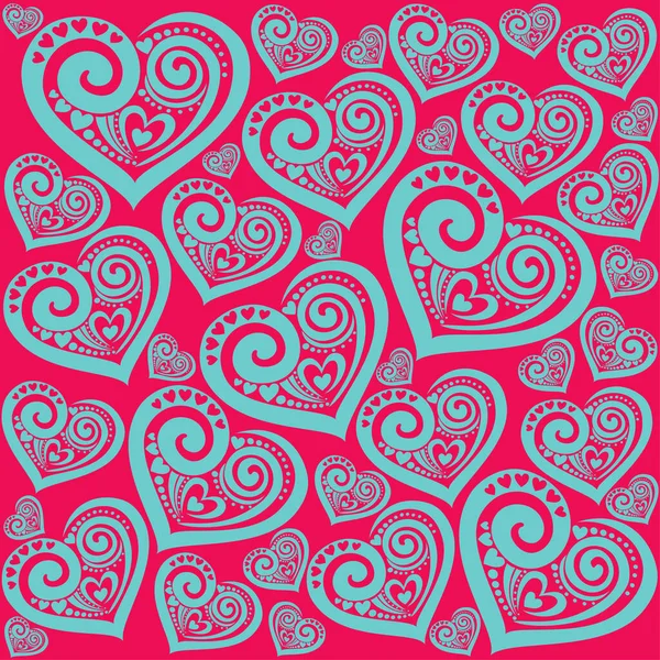 Vector Illustration Background Hearts — Stock Vector