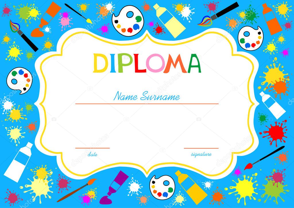 Diploma vector illustration background 