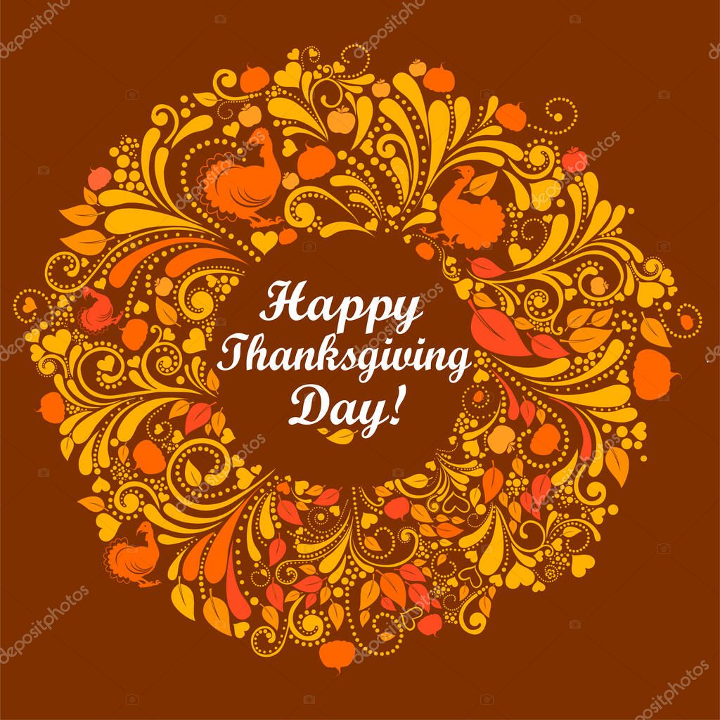 Happy Thanksgiving Day vector illustration background