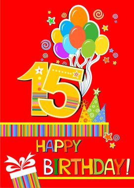 İyi ki doğdun konsept vektör illüstrasyon arka planı 