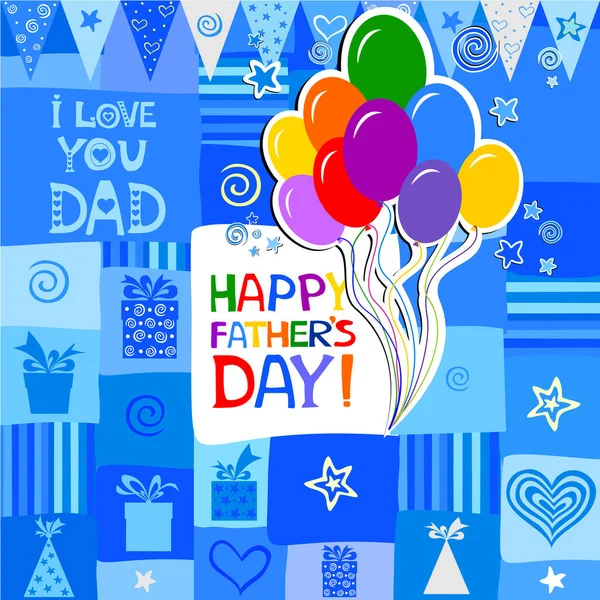 Happy Fathers Day Vektor Illustration Hintergrund — Stockvektor