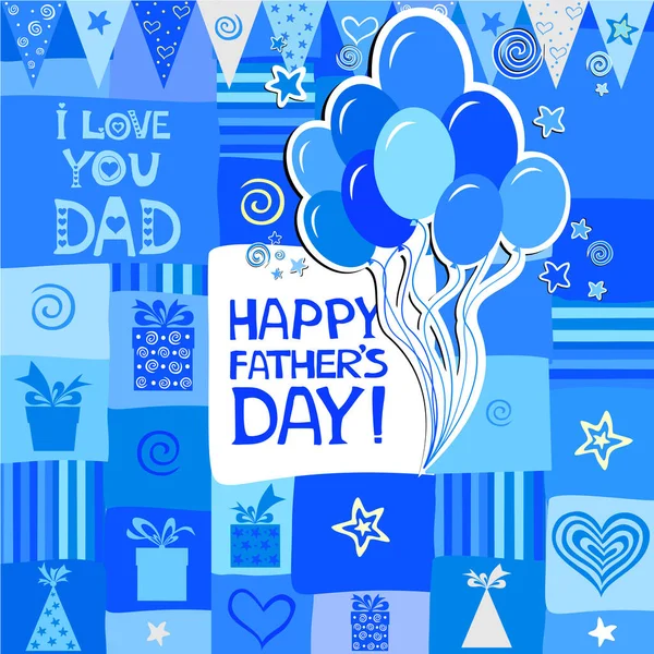 Happy Fathers Day Vector Illustration Background — Stock Vector