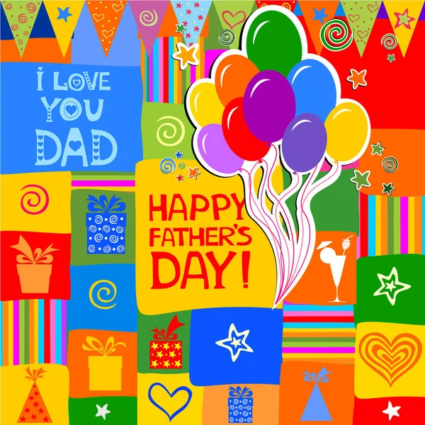 Happy Fathers Day Vektor Illustration Hintergrund — Stockvektor
