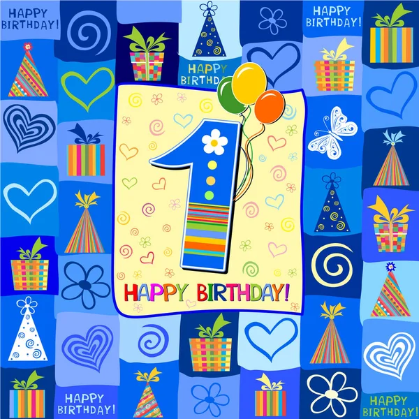 Happy Birthday Concept Vector Illustration Background — Stock Vector