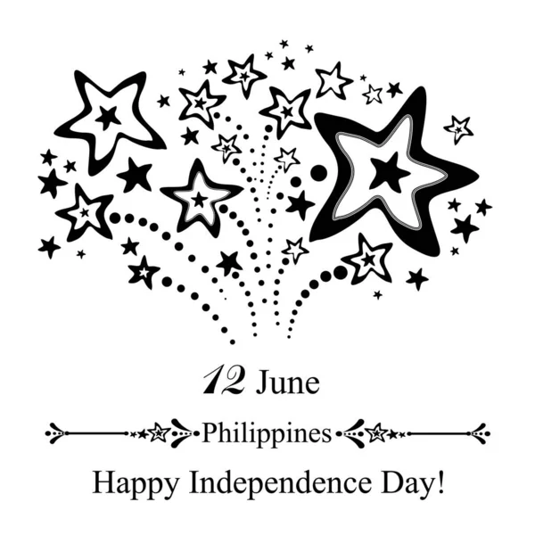 Philippines Jour Indépendance Illustration Vectorielle Arrière Plan — Image vectorielle