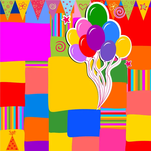 Feliz Cumpleaños Concepto Vector Ilustración Fondo — Vector de stock