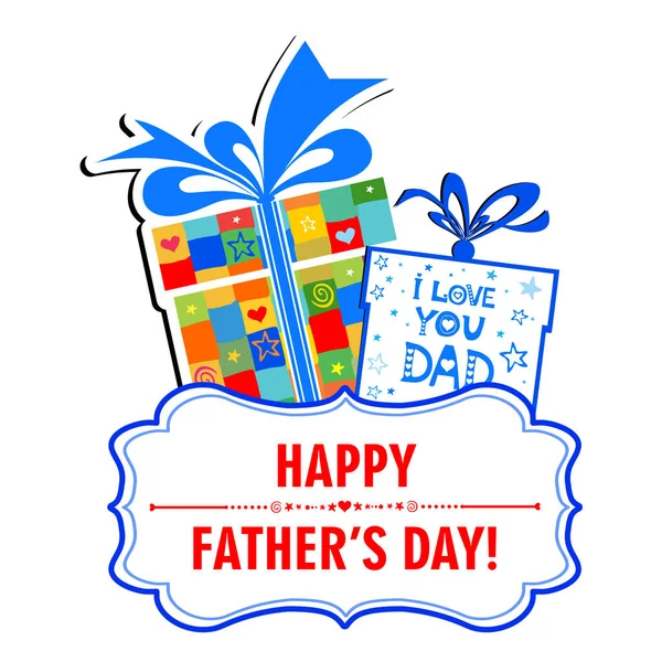 Happy Fathers Day Vektor Illustration Hintergrund — Stockvektor