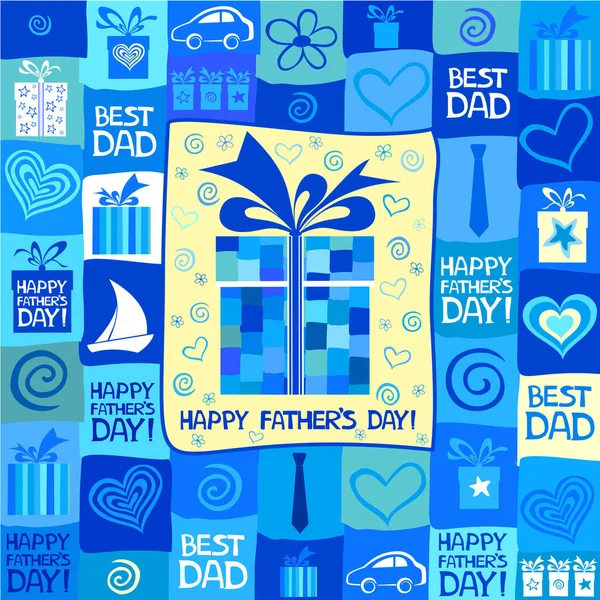 Happy Fathers Day Vector Illustration Background — Stock Vector