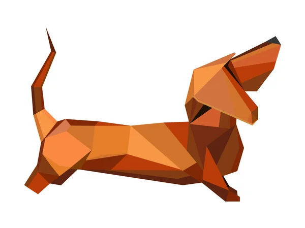 Орігамі Собака Векторні Ілюстрації — стоковий вектор