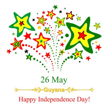 Guyana Bağımsızlık Günü vektör illüstrasyon arkaplanı 