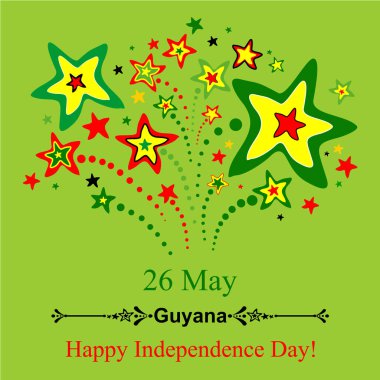 Guyana Bağımsızlık Günü vektör illüstrasyon arkaplanı 