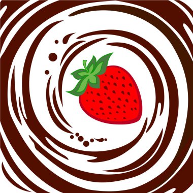 Çilek vektör resimleme arkaplanı 