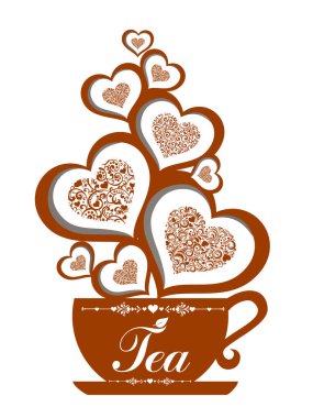 çay kavramı vektör çizim arkaplanı