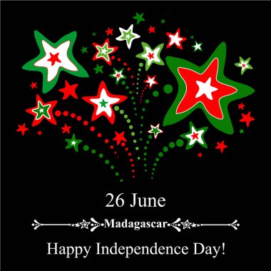Madagaskar bağımsızlık günü vektör illüstrasyon geçmişi 