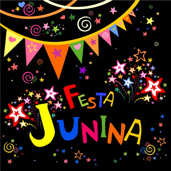 Festa Junina vektör illüstrasyon arka planı 