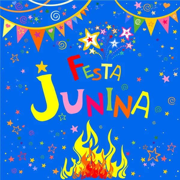 Festa Junina vektör illüstrasyon arka planı 