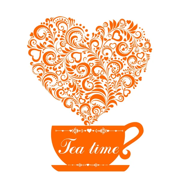 Tea Concept Vector Illustration Background — Stock Vector