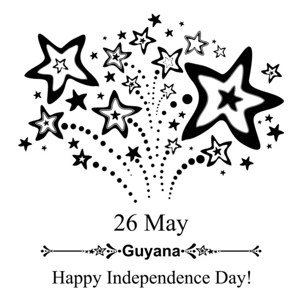 Guyana Bağımsızlık Günü vektör illüstrasyon arkaplanı 