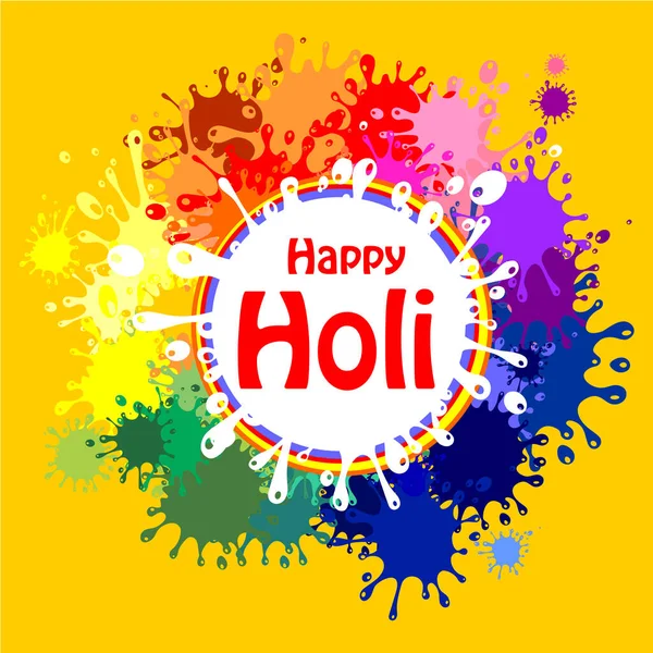 Mutlu Holi vektör illüstrasyon arka planı 