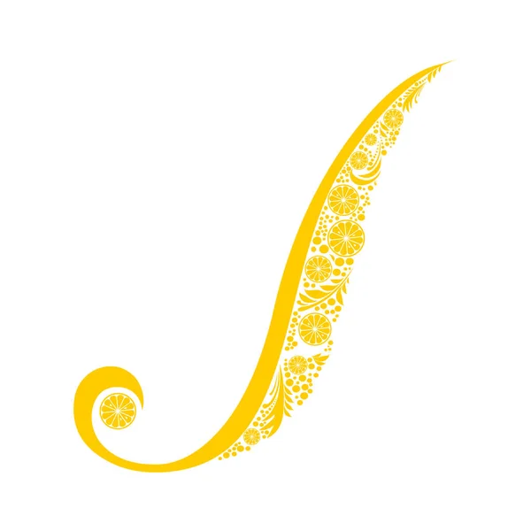 Alphabet Floral Lettre Vecteur Illustration Fond — Image vectorielle