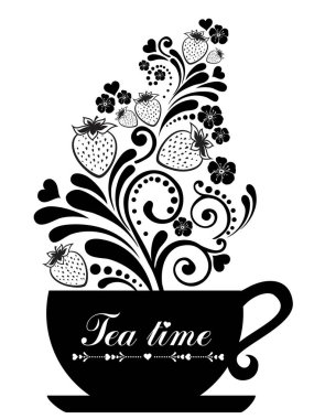 çay kavramı vektör çizim arkaplanı