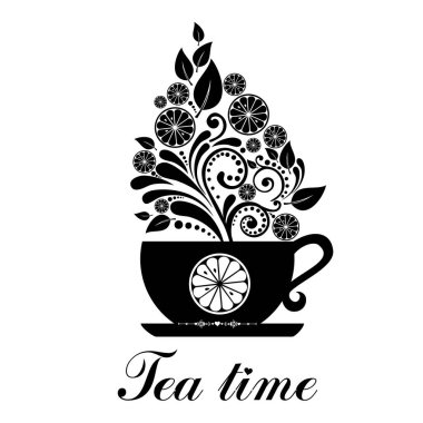 çay kavramı vektör çizim arkaplanı