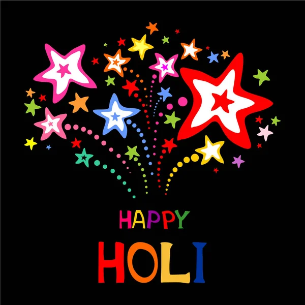 Happy Holi Vector Illustration Background — Stock Vector
