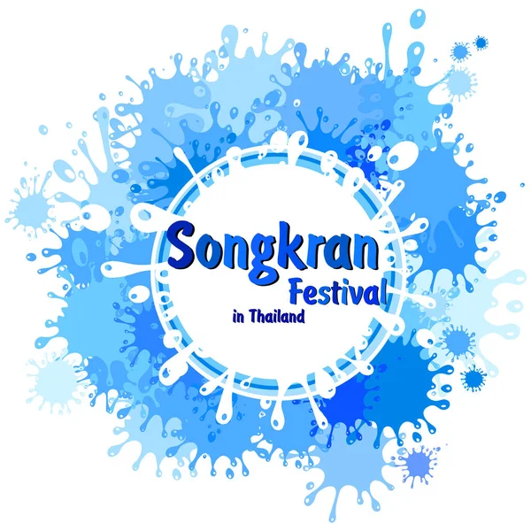 Festival Songkran Tailandia Vector Ilustración — Vector de stock