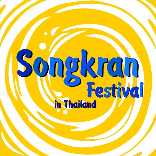 Tayland 'da Songkran Festivali vektör illüstrasyonu 