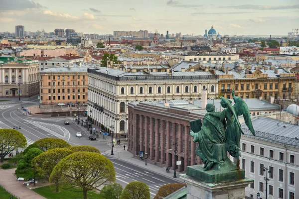Vista Panorámica San Petersburgo Rusia Desde Catedral San Isaac Cielo — Foto de Stock