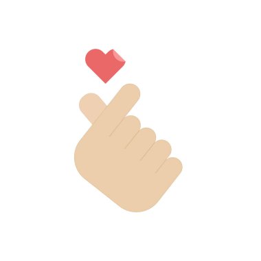 Kore sevgi el vektör grafikleri