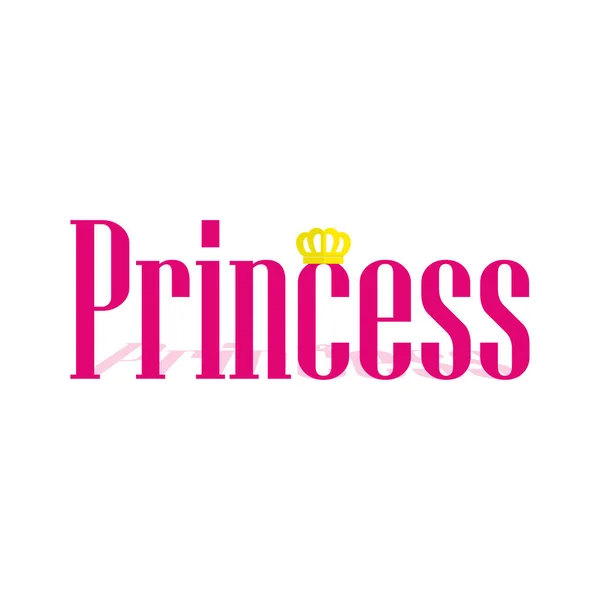 Princesa Texto Logo Vector Gráficos — Vector de stock