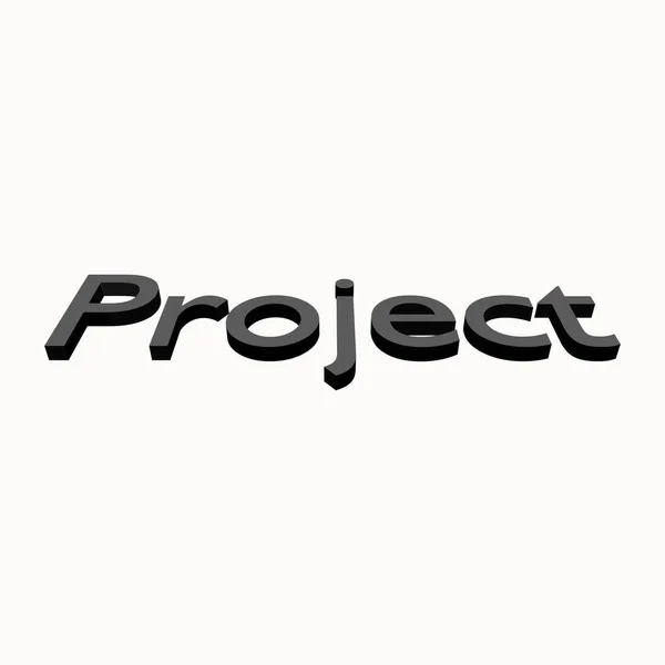 Texte Projet Logo Graphiques Vectoriels — Image vectorielle