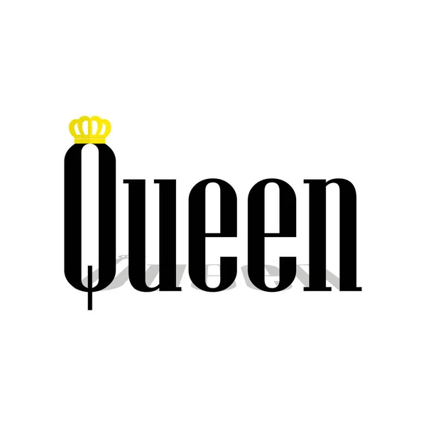 Graphiques Vectoriels Logo Queen Text — Image vectorielle