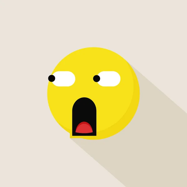 Shock Face Emoticon Vector Graphics — Stock Vector