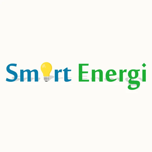 Smart Energy Tekst Logo Vector Graphics — Stockvector