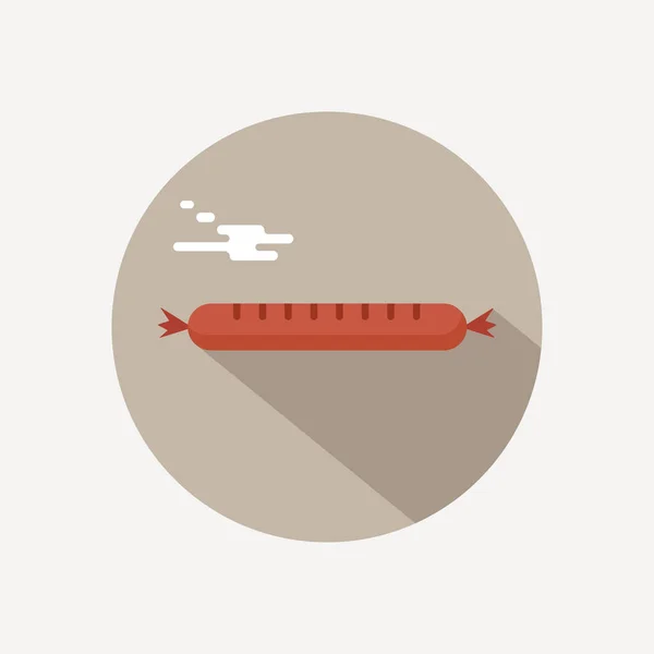 Gráficos Vetoriais Salsicha Design Plano —  Vetores de Stock
