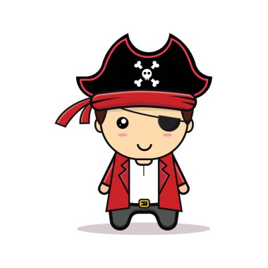 Kawai illüstrasyon korsanları vektör grafikleri