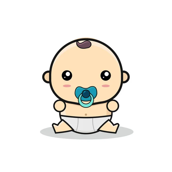 Doodle Illustration Baby Vector Graphics — 스톡 벡터