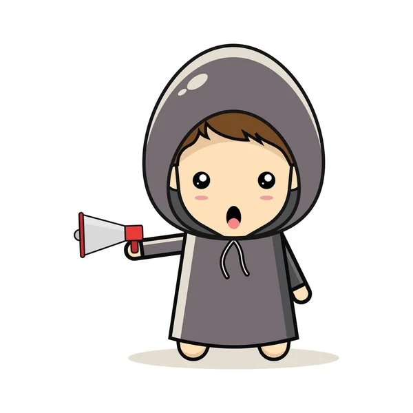 Gráficos Vectoriales Ilustración Kawai Grim Reaper — Vector de stock