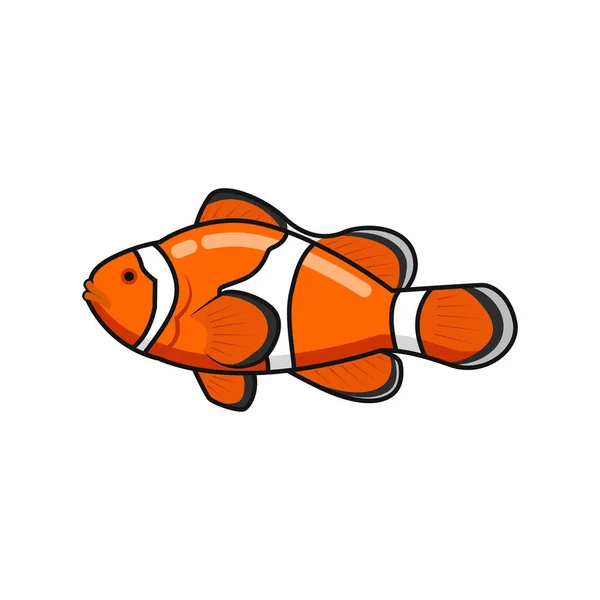 Gekritzel Illustration Clown Fisch Vektorgrafik — Stockvektor