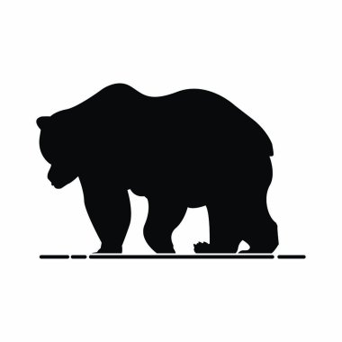 Grizzly Bear ikon vektör grafikleri
