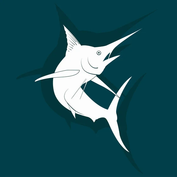 Marlin Logo Vektorgrafik — Stockvektor