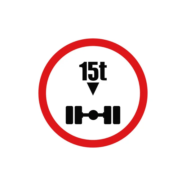 Eksen yükleme sınırı trafik işareti vektör grafikleri