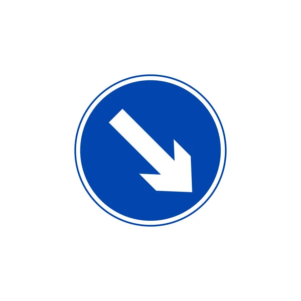 Obligatoire Garder Graphiques Vectoriels Panneau Signalisation Droite — Image vectorielle