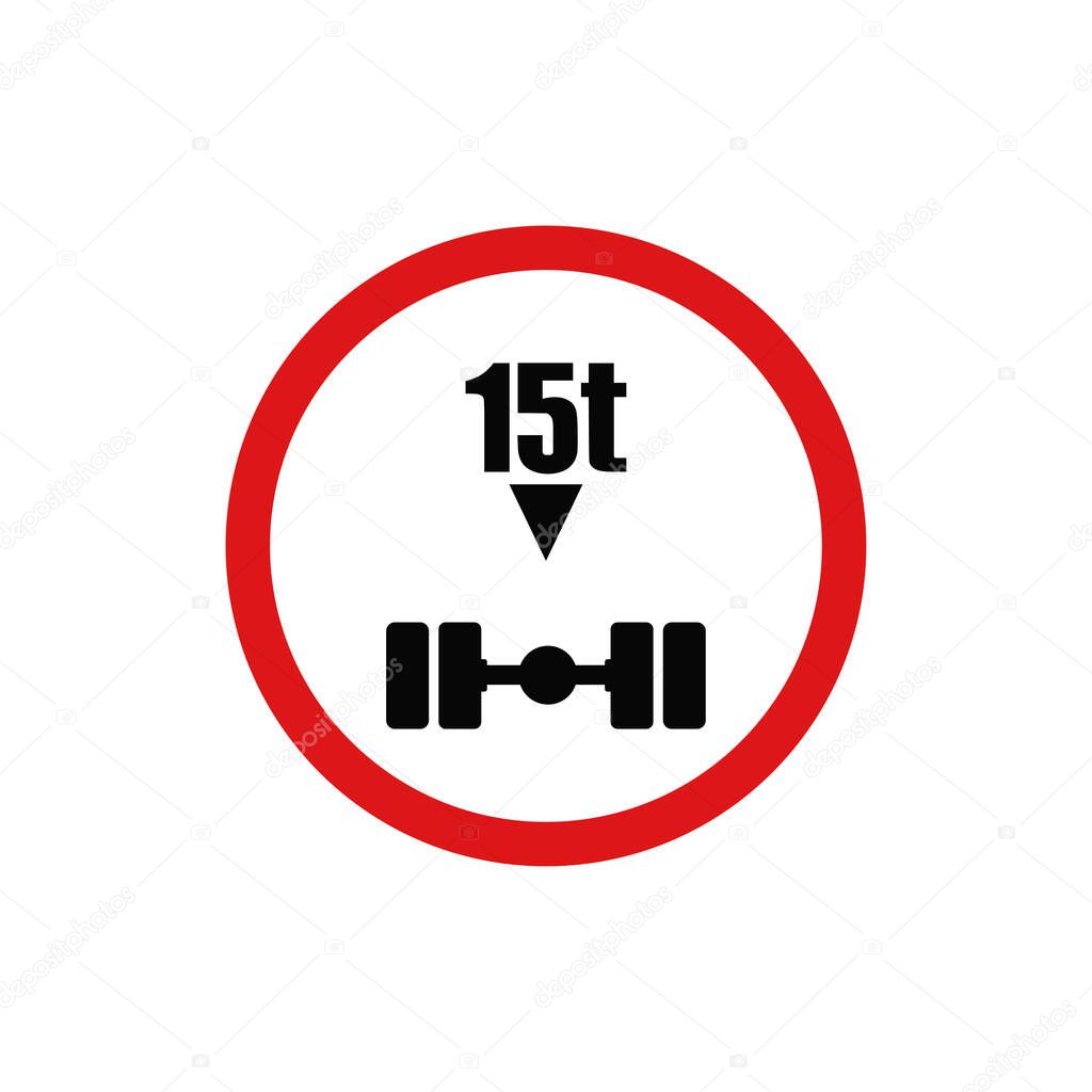 Axle load limit traffic sign vector graphics
