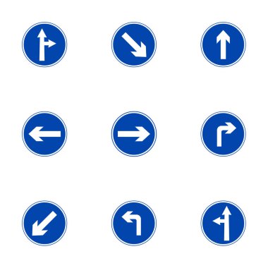 Yol işaretleri bohça vektör grafikleri