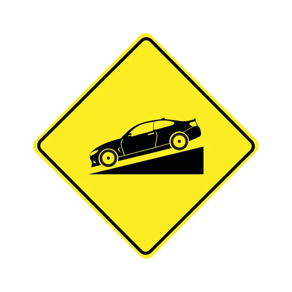 Hill Traffic Signs Vector Graphics — Stock Vector