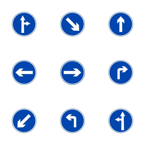 Panneaux Routiers Graphismes Vectoriels Faisceau — Image vectorielle